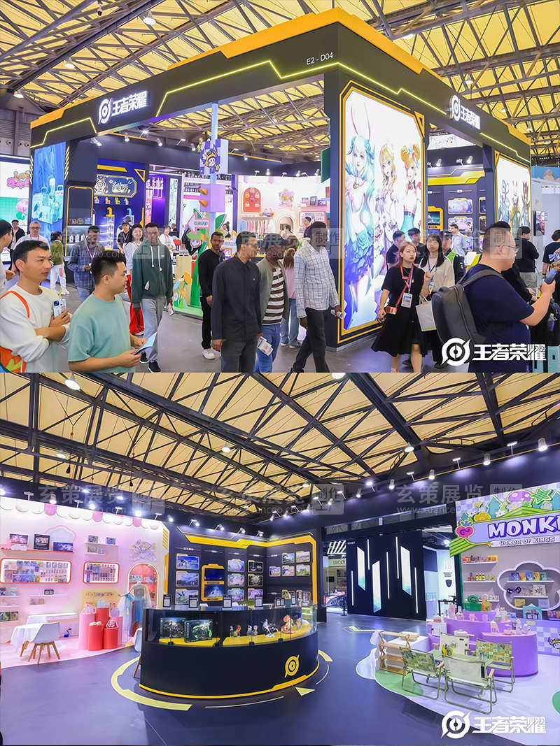 CLE中国授权展-王者荣耀展台搭建现场照片 CLE中国授权展-王者荣耀展台搭建现场照片