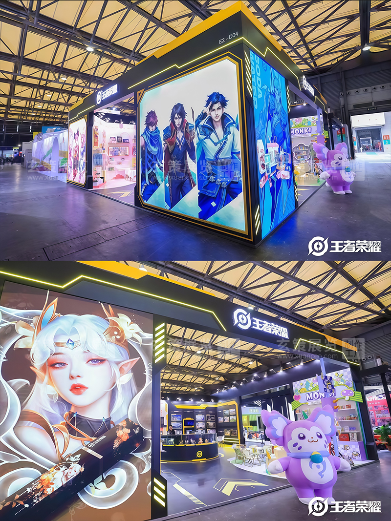 CLE中国授权展-王者荣耀全烤漆展台搭建 CLE中国授权展-王者荣耀全烤漆展台搭建