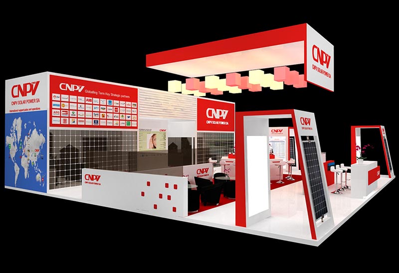 光伏展-CNPV展台搭建案例（210㎡）